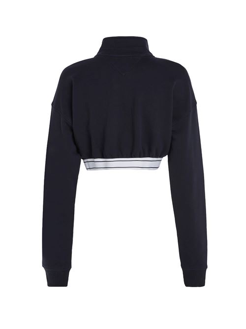 TOMMY JEANS Cropped Sweatshirt with Elastic TOMMY | DW0DW16129DW5