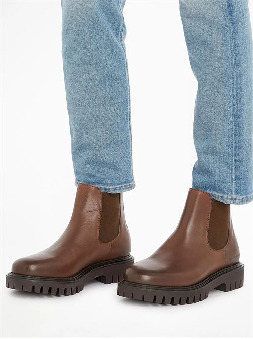 TOMMY HILFIGER Premium leather boot TOMMY | FM0FM04755GVI