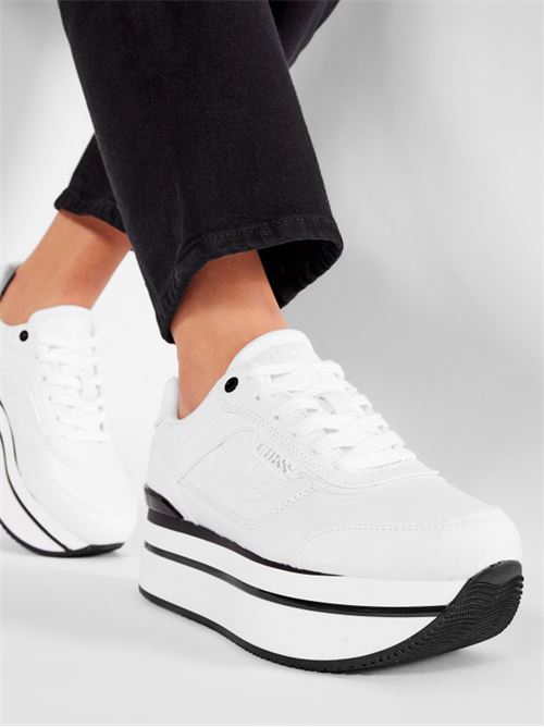 GUESS Sneakers Hindle 4g logo GUESS | FL5HNSPEL12WHITE