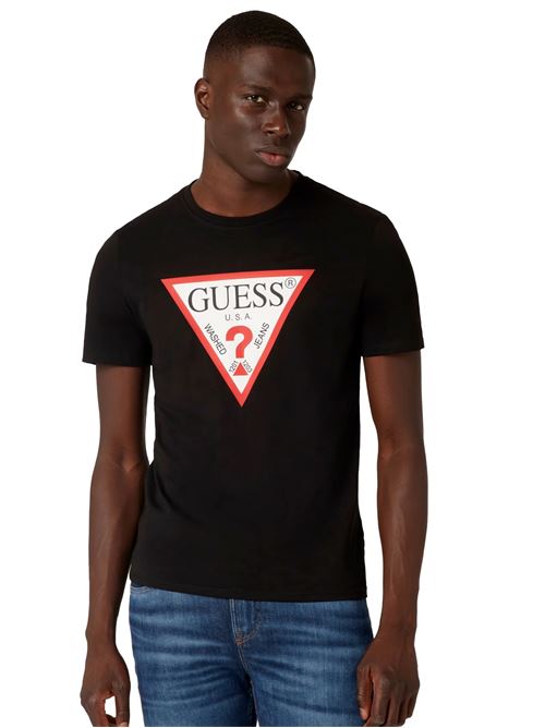 GUESS T-shirt con logo triangolo GUESS | M2YI71I3Z14JBLK