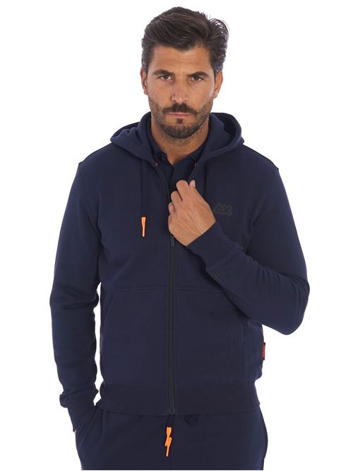 SUN68 Felpa in cotone con cappuccio e zip SUN68 | F4415307