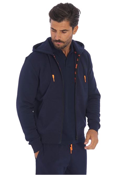 SUN68 Felpa in cotone con cappuccio e zip SUN68 | F4415307