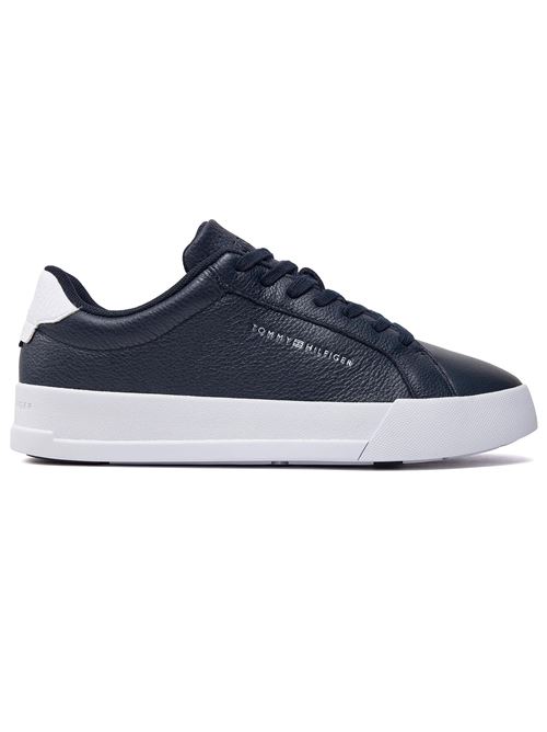 TOMMY HILFIGER Knurled leather sneakers TOMMY | FM0FM04972DW5