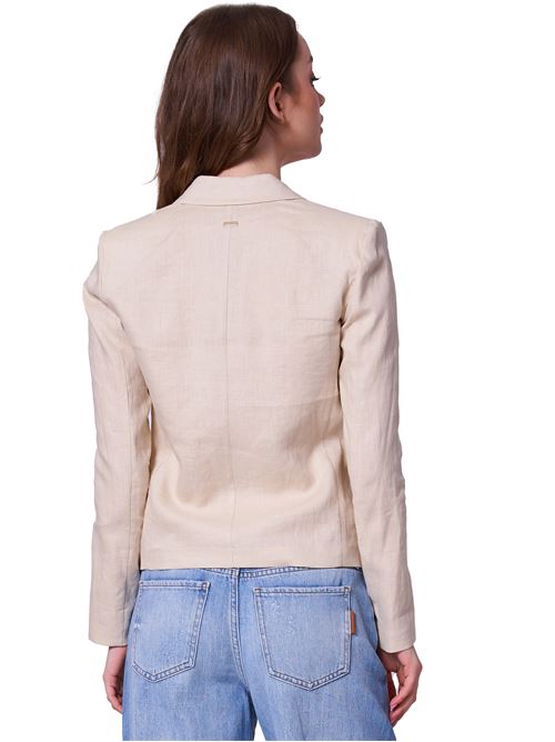 ARMANI EXCHANGE Boxy fit jacket in linen EXCHANGE | 3DYG12YN1RZ1787