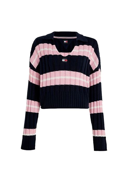 TOMMY JEANS Striped Squared Crop Sweater TOMMY | DW0DW17321C1G