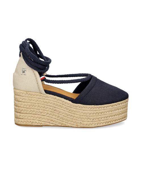 TOMMY HILFIGER Linen and rope wedges TOMMY | FW0FW07746DW6