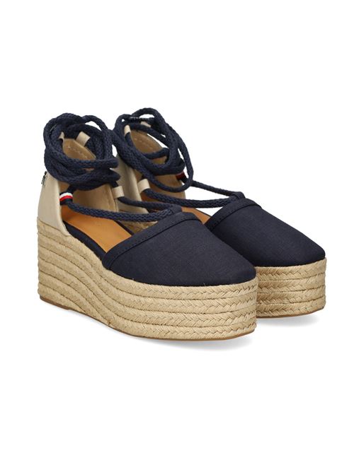 TOMMY HILFIGER Linen and rope wedges TOMMY | FW0FW07746DW6