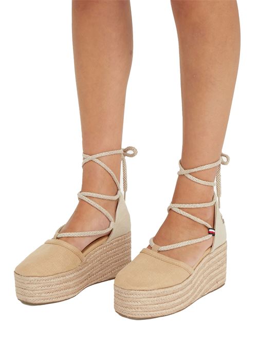 TOMMY HILFIGER Linen and rope wedges TOMMY | FW0FW07746RBL