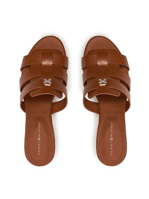 TOMMY HILFIGER Leather sandals with rope heel TOMMY | FW0FW08049GQS