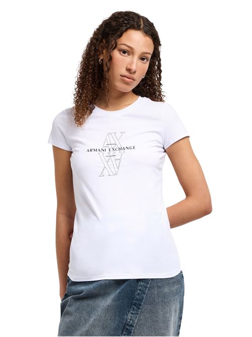 ARMANI EXCHANGE Logo T-shirt with rhinestones EXCHANGE | XW000512AF11929U0002