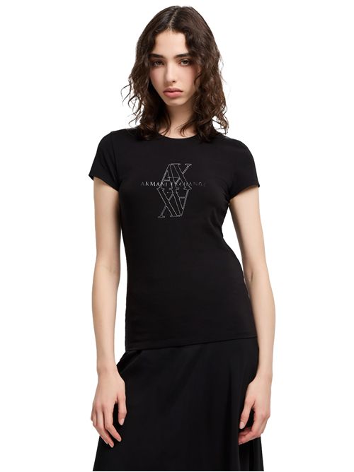 ARMANI EXCHANGE Logo T-shirt with rhinestones EXCHANGE | XW000512AF11929UC001